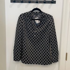 NWT Brooks Brothers 346 black arabesque Satin tunic. Size 2.